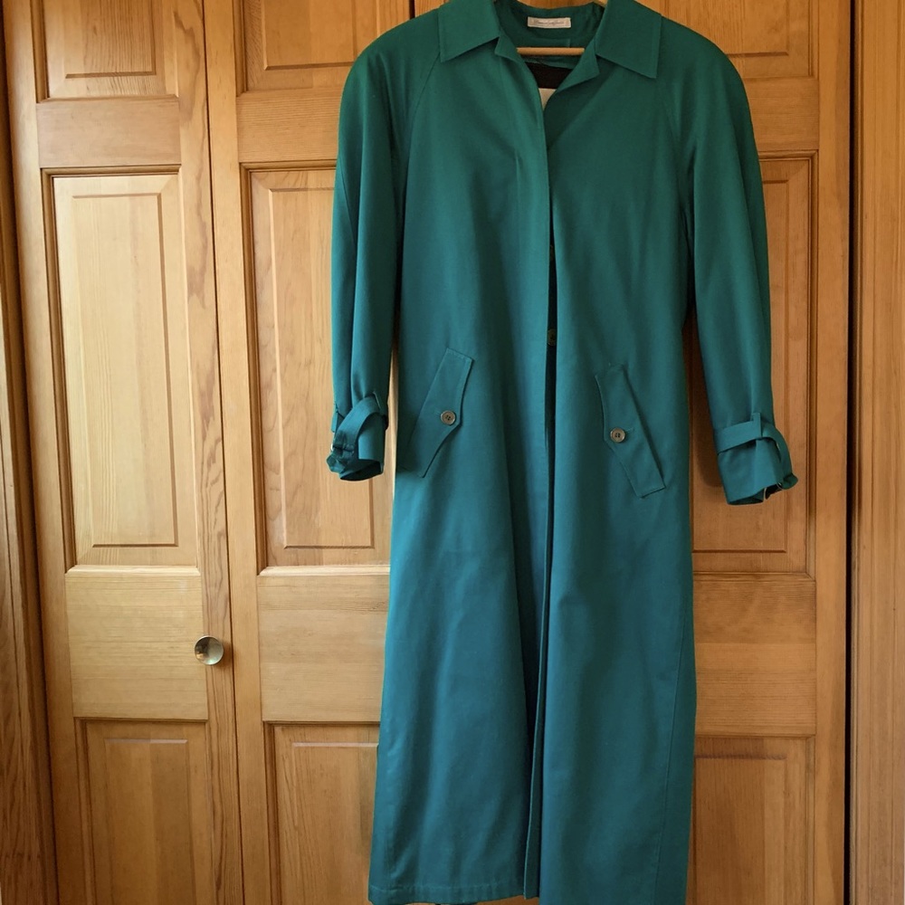 Teal Trench Coat